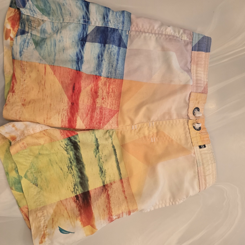 Nautica Blue and Yellow Swim Shorts